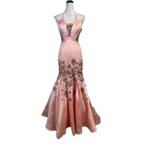 Rachel Allan Dress size 2 Pink Blue Wedding Cocktail Evening Prom Formal #7689